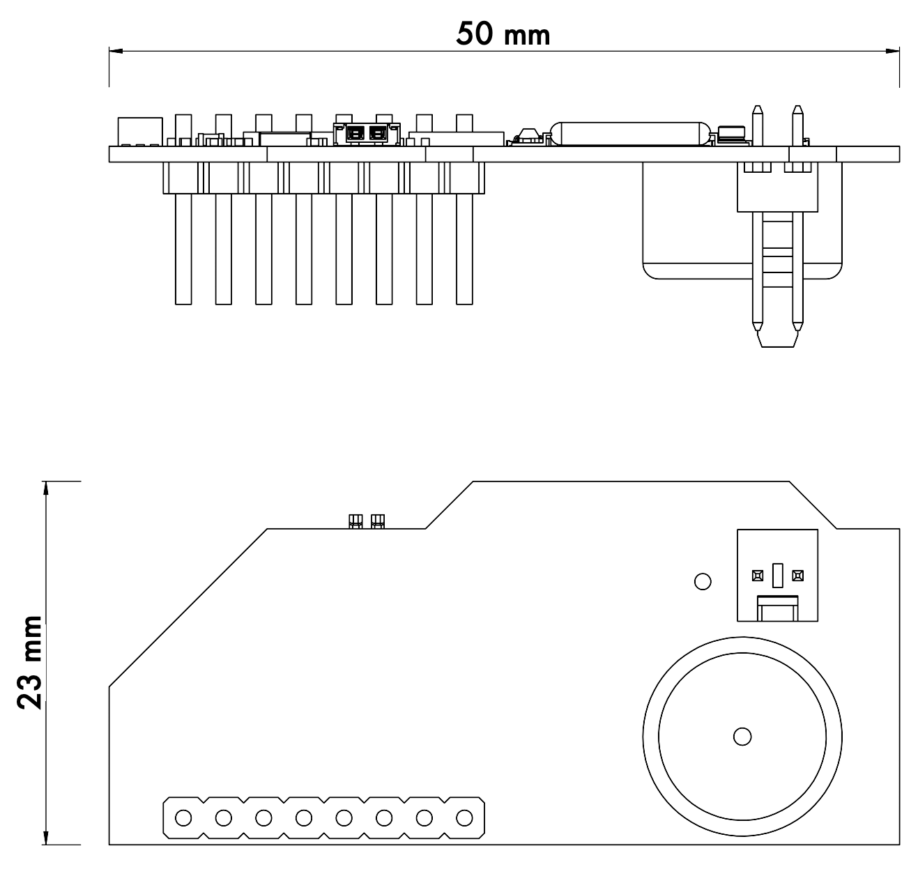 Dimension drawing of IM3071A